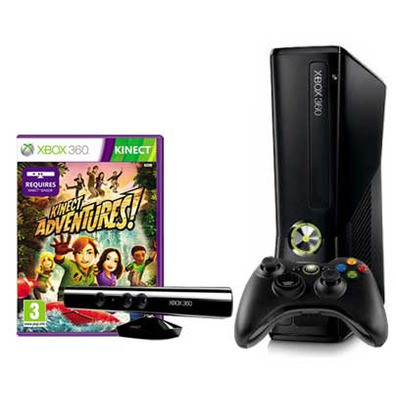 Xbox 360 S 250 Gb Kinect szenzorral Adventures játékkal (Használt Tesztelt) 3 Hónap Garancia