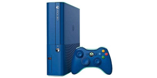 XBOX 360 E / 500Gb / Limitált Kék / Használt / 3 Hónap garancia / Karcos