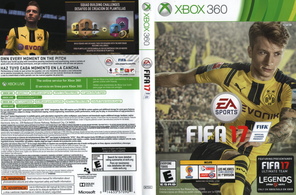 FIFA 17 Xbox 360 / Használt Xbox 360 játékok xbox360.hu az Xbox